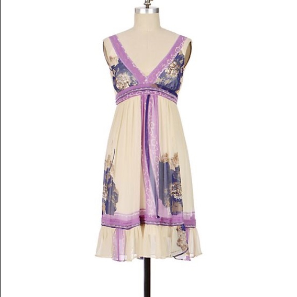 Anthropologie Lil Floating Lotus Dress